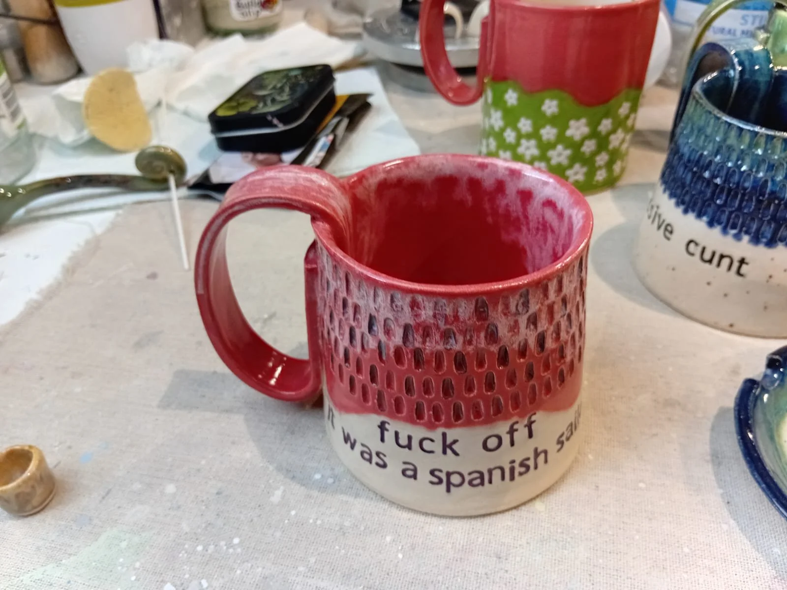Rude red mug