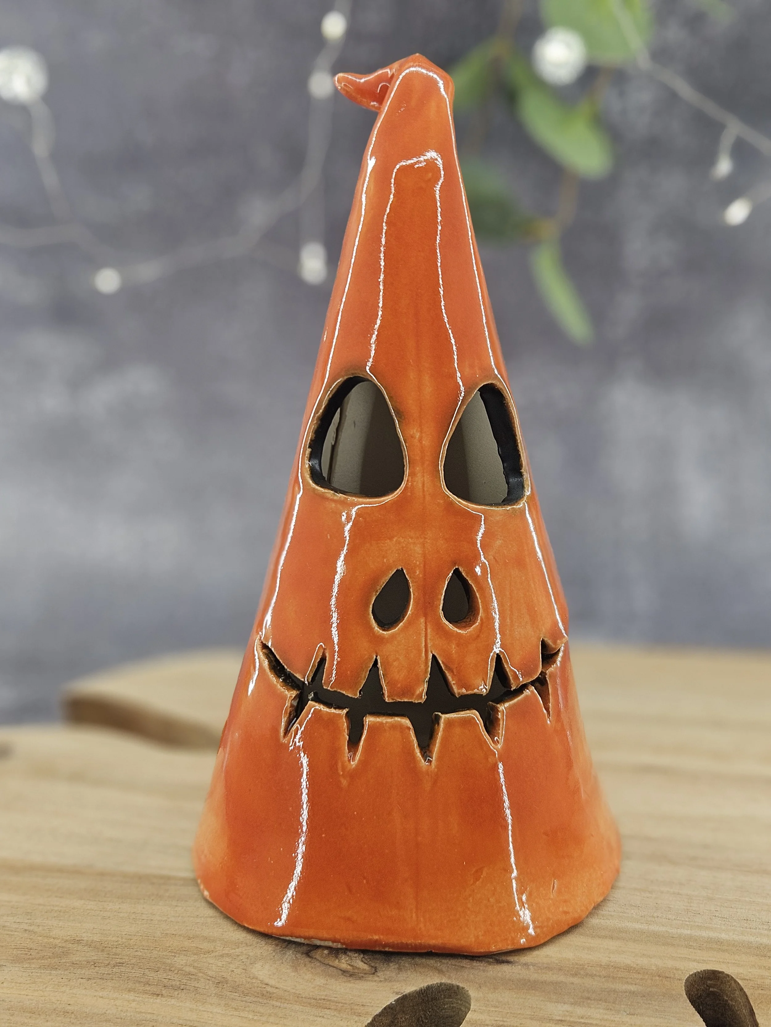 Orange ghost tealight