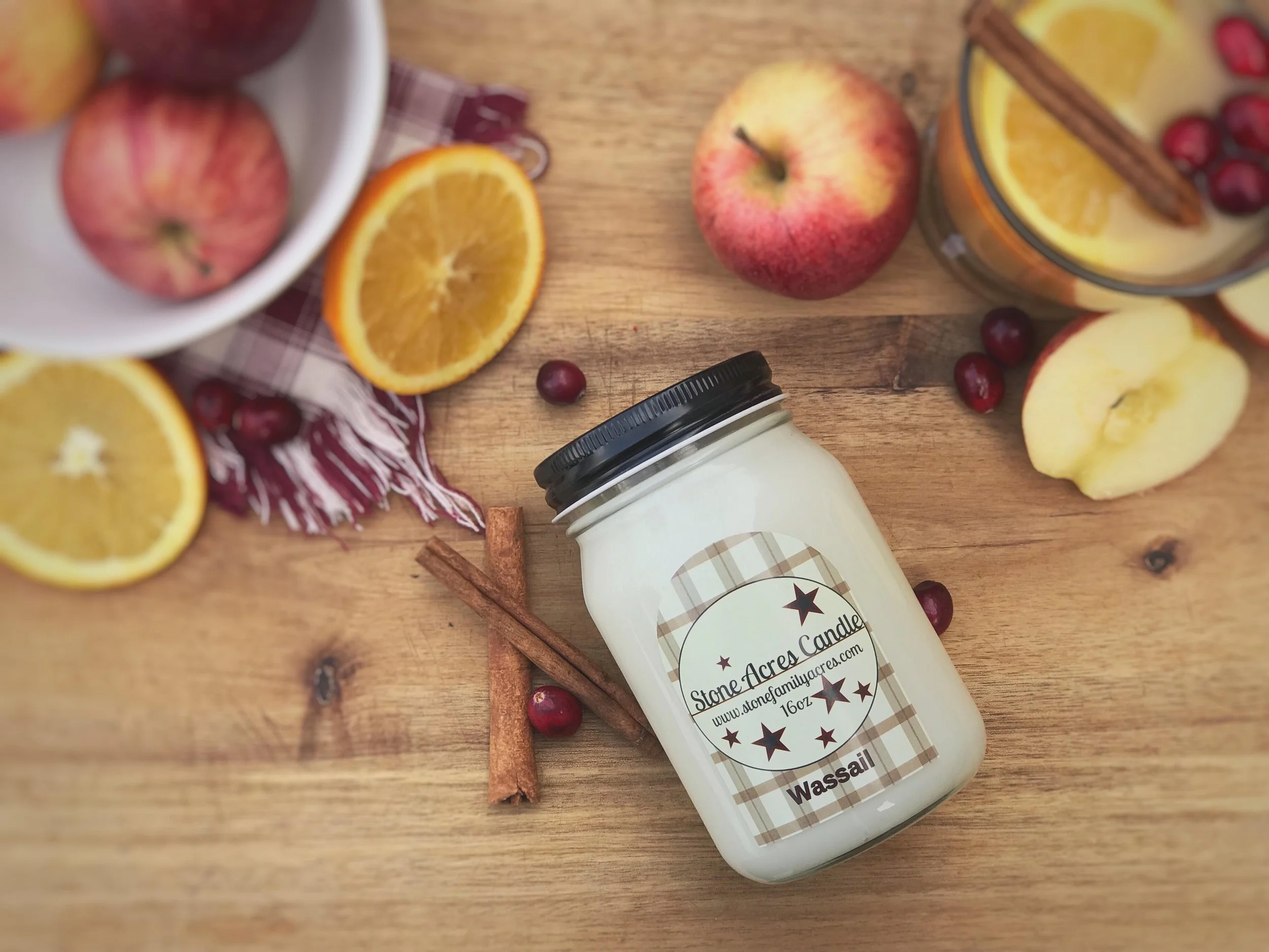 Hand-Poured 16oz Soy Candle -Wassail