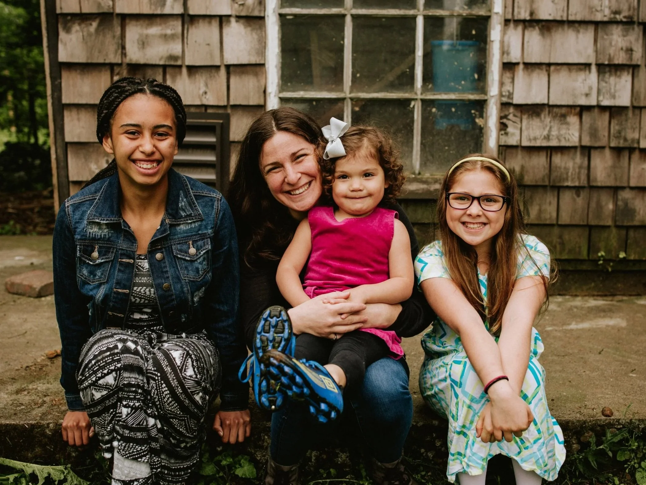 Katie Statman-Weil with three of her children