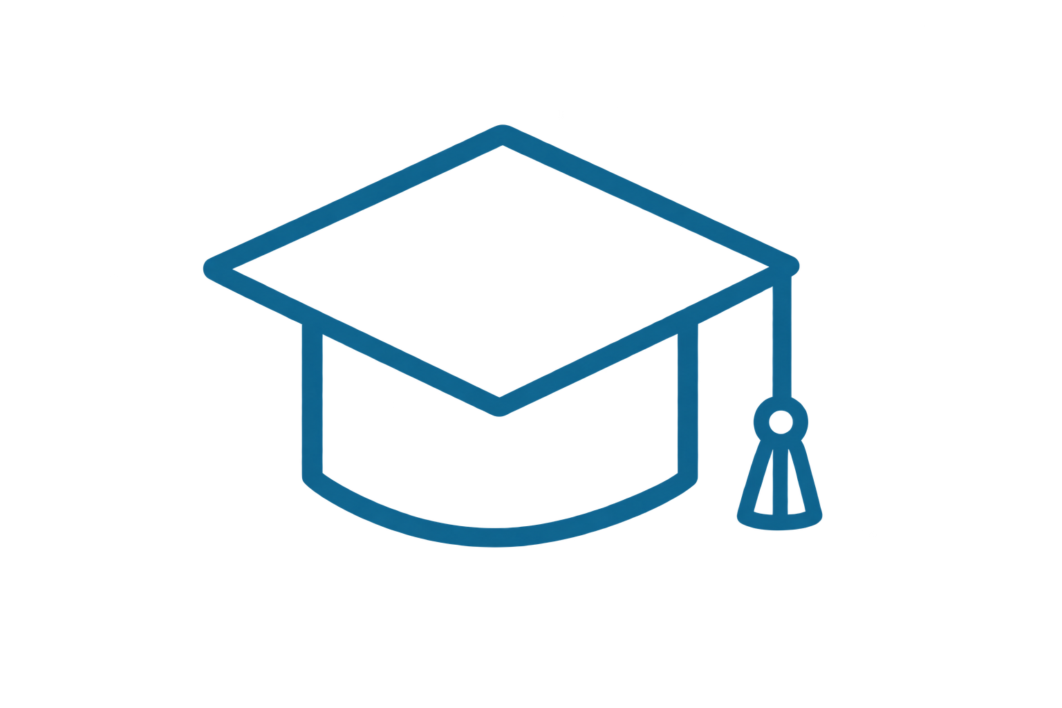 Blue graduation cap and diploma with a red tassel on a black background