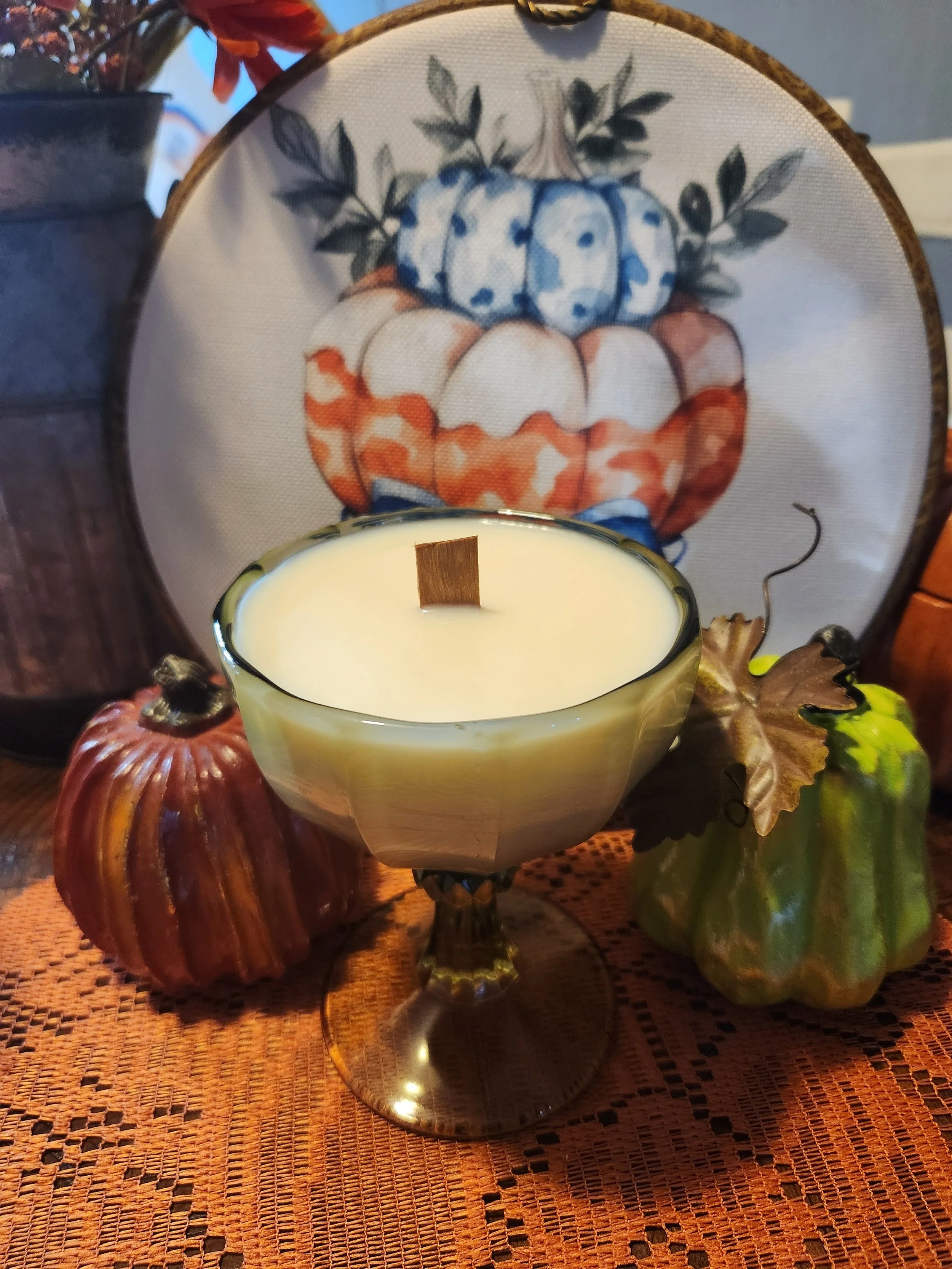 Vintage Green Goblet 8oz.