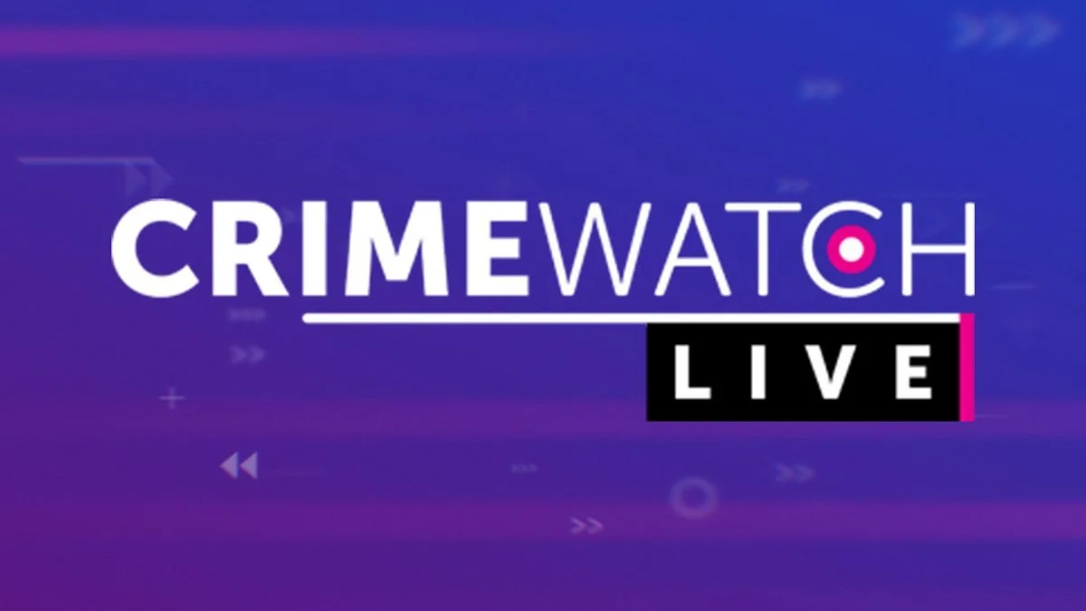 Logo of Crimewatch Live on blue background