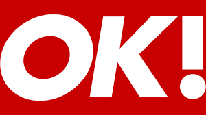 Red background with "OK!" in bold, white letters