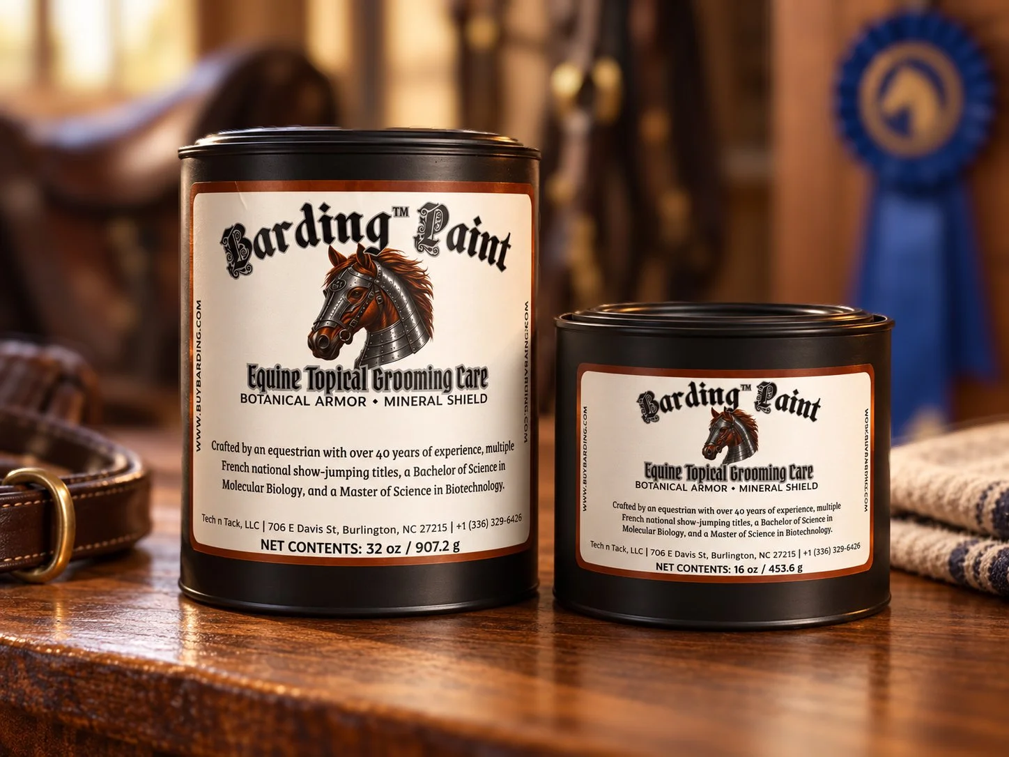 Inspired by medieval equine armor and refined through years of R&D, TnT’s Barding™ Paint lives up to its namesake. Combining a natural blend of botanicals with a rich mineral-earth aggregate, it creates a protective shield against the elements that n