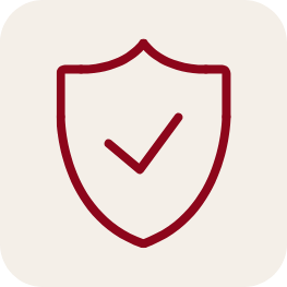 Shield with checkmark indicating protection or security