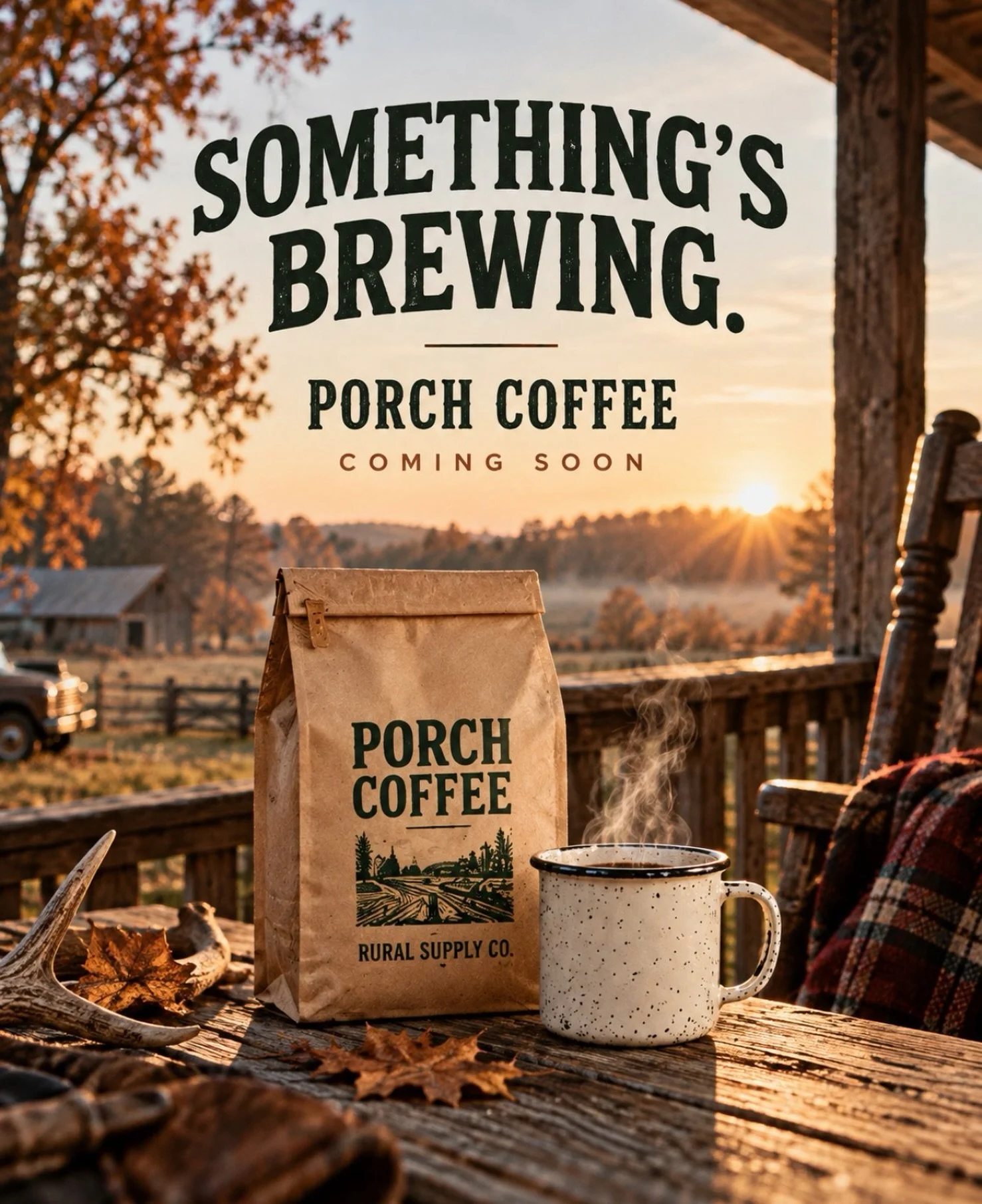 We figured if Rural Supply Co. was going to have coffee, it ought to be the kind we&rsquo;d actually want to drink every morning.

Nothing complicated. Just a good, dependable cup for early mornings, long drives, campfires, kitchen tables, and a litt