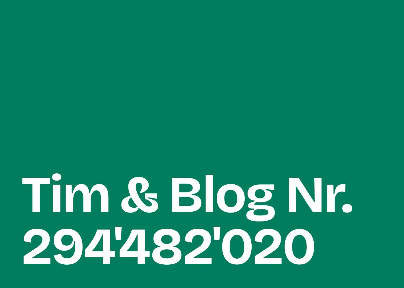 Noch ein Blog. Wirklich jetzt?