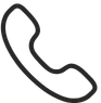 Black telephone handset icon
