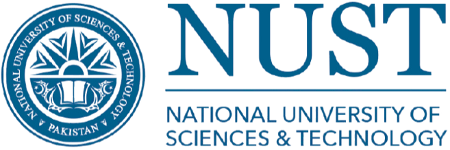 Logo of the National University of Sciences & Technology (NUST), featuring a circular emblem with a bridge and gear design, and the university name in blue text of the best consultant for netherlands