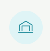Icon of a house within a light blue circle
