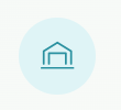 Icon of a house on a light blue background