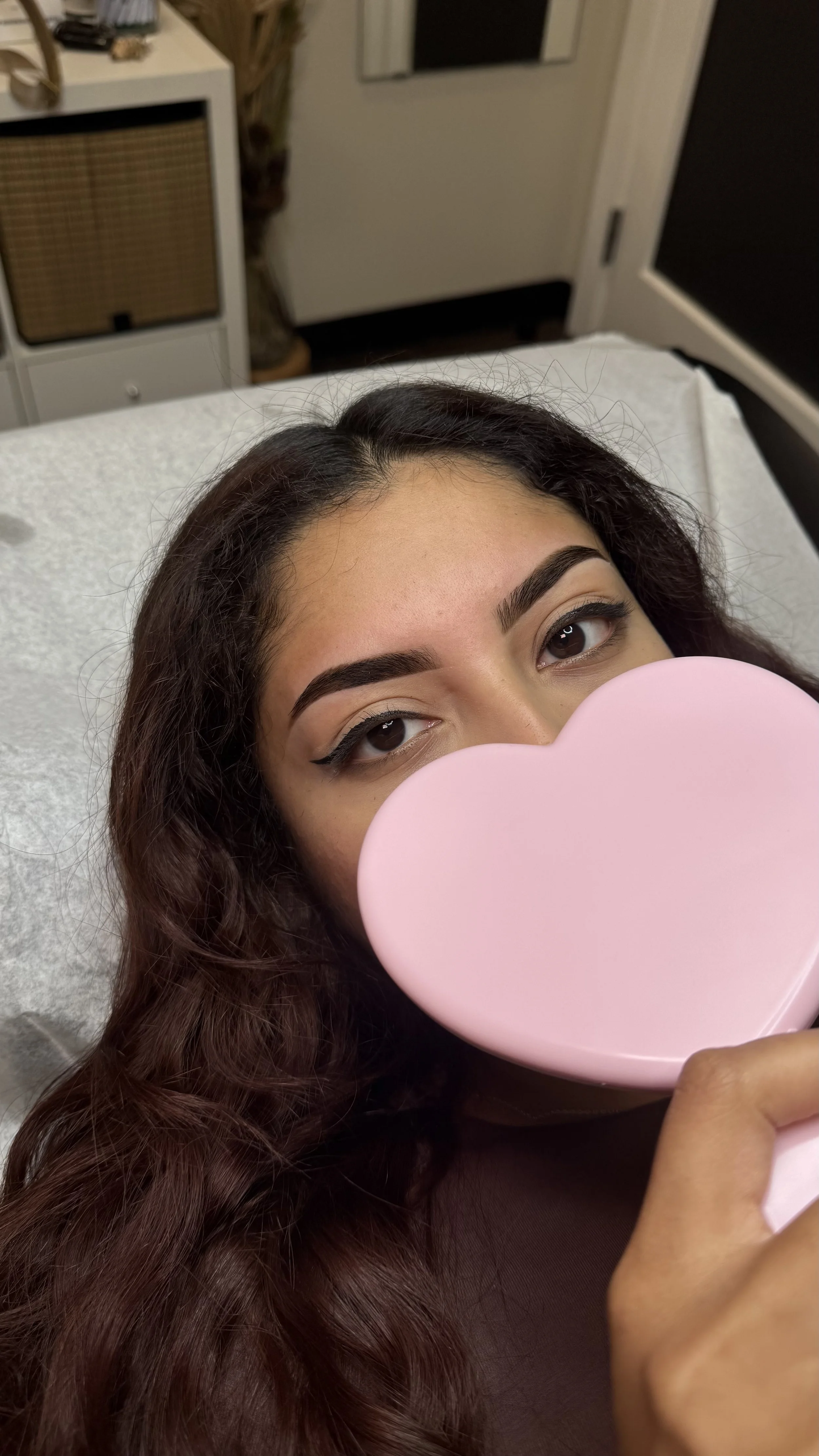 Client Korean lash lift and brow shaping results in Union, NJ