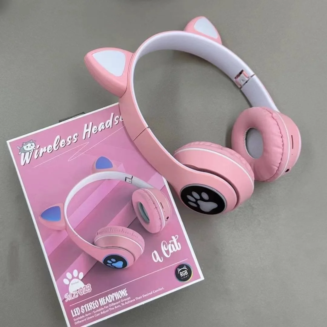LED Cat Ear Wireless Headphones