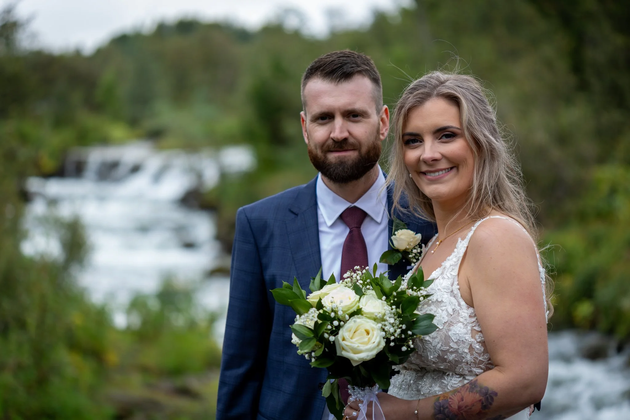 Brúðhjón í Indíánagili í Elliðaárdal