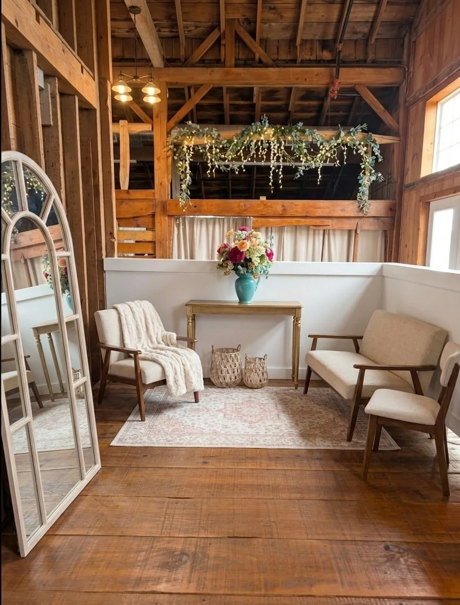 A cozy corner within The Cambridge House venue. 