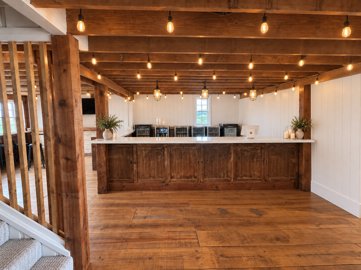 Bar in Iowa inside an event space. 