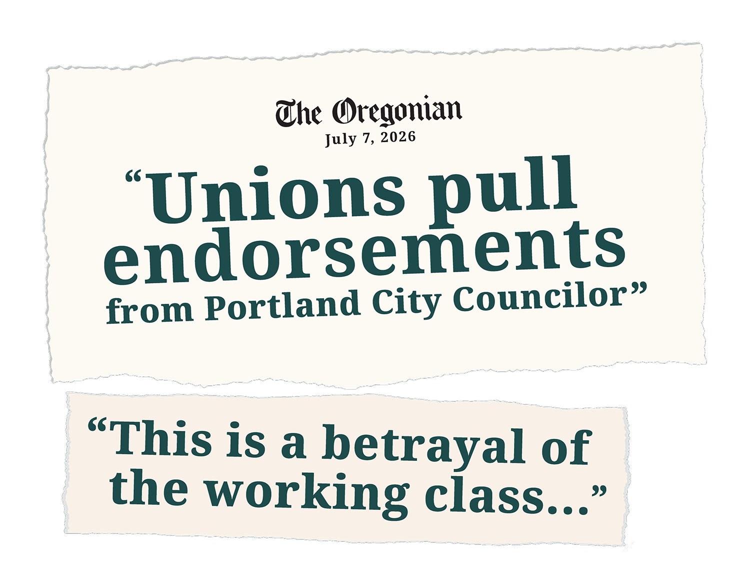 Unions Ditch Mitch Green newspaper quotes