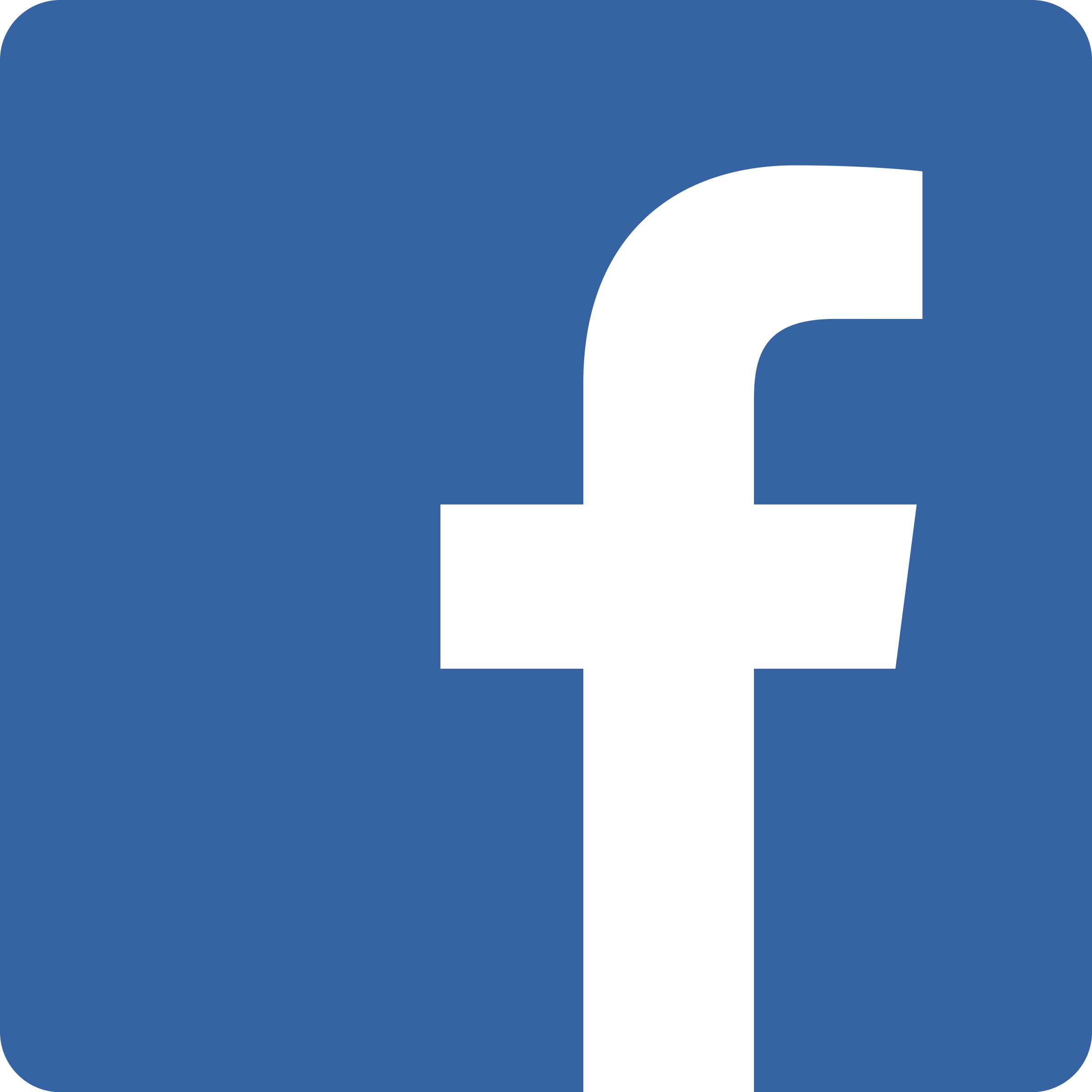 A blue background featuring the white Facebook logo, which looks like a stylized letter 'f'.
