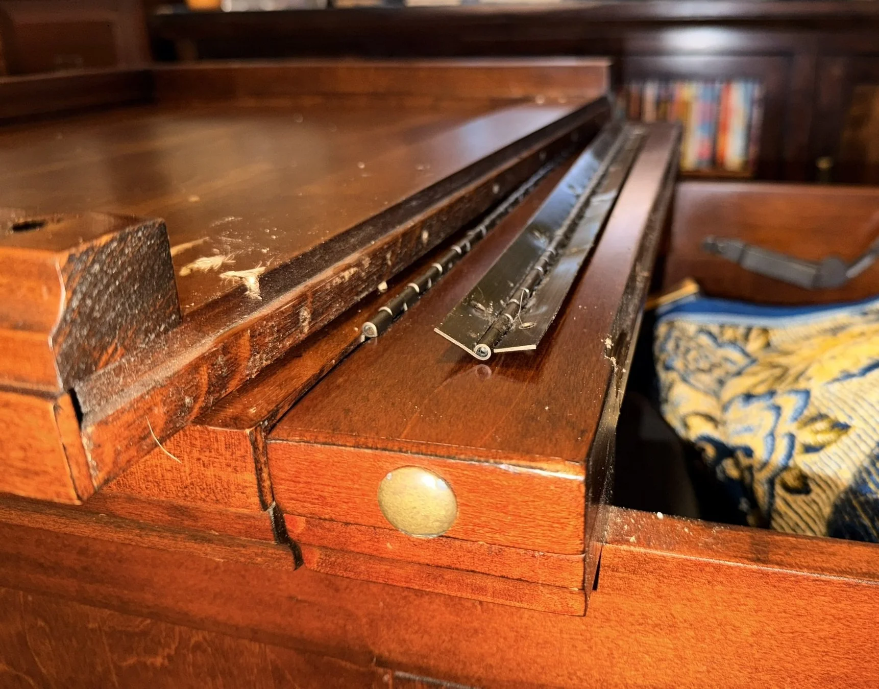 Furniture repair on site.