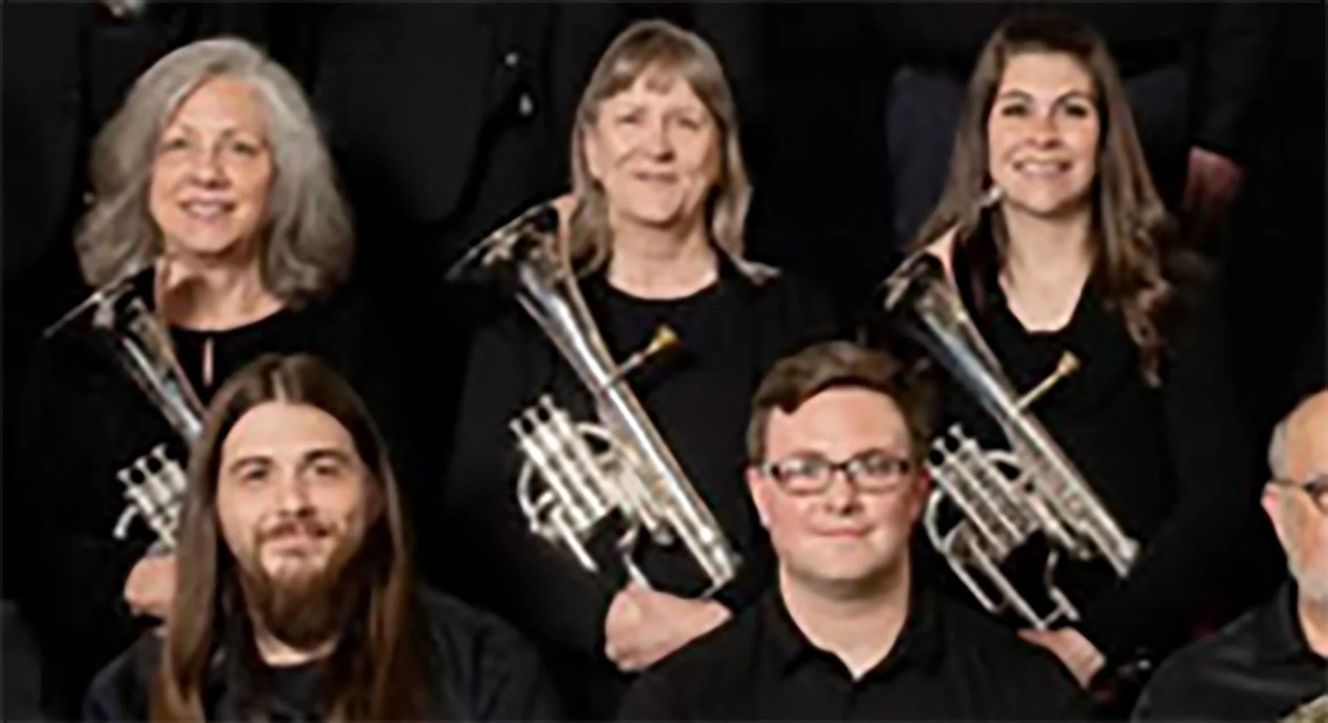 Tenor horn section of the Roman Festival Brass Band, not French horns