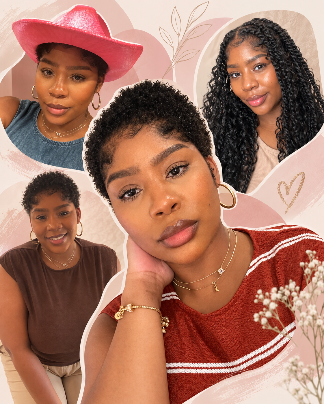 Collage of women representing personalized gifts made for different people and styles