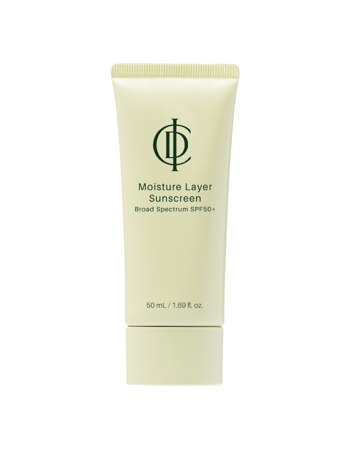 A tube of Moisture Layer Sunscreen with Broad Spectrum SPF50+ 50 mL (1.69 fl oz).