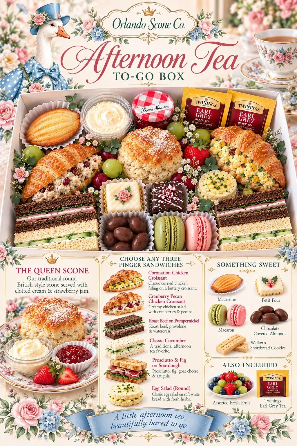 Orlando Scone Co. Afternoon Tea Box — everything you need for afternoon tea at home