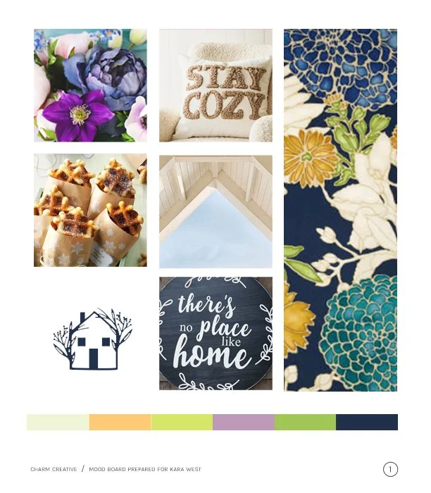Real estate mood board for Kara West Realty