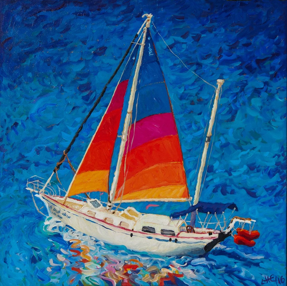 BOATS EN LA BANDERA (pentaptych)_C