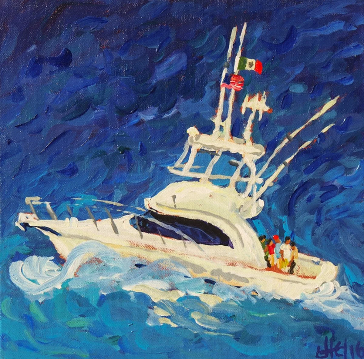 BOATS EN LA BANDERA (pentaptych)_A
