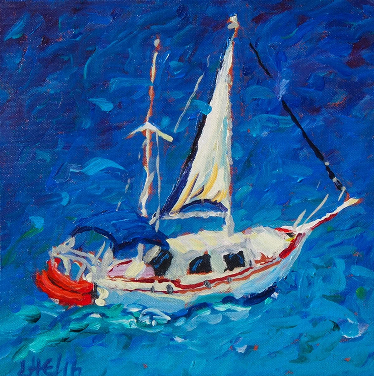 BOATS EN LA BANDERA (pentaptych)_B