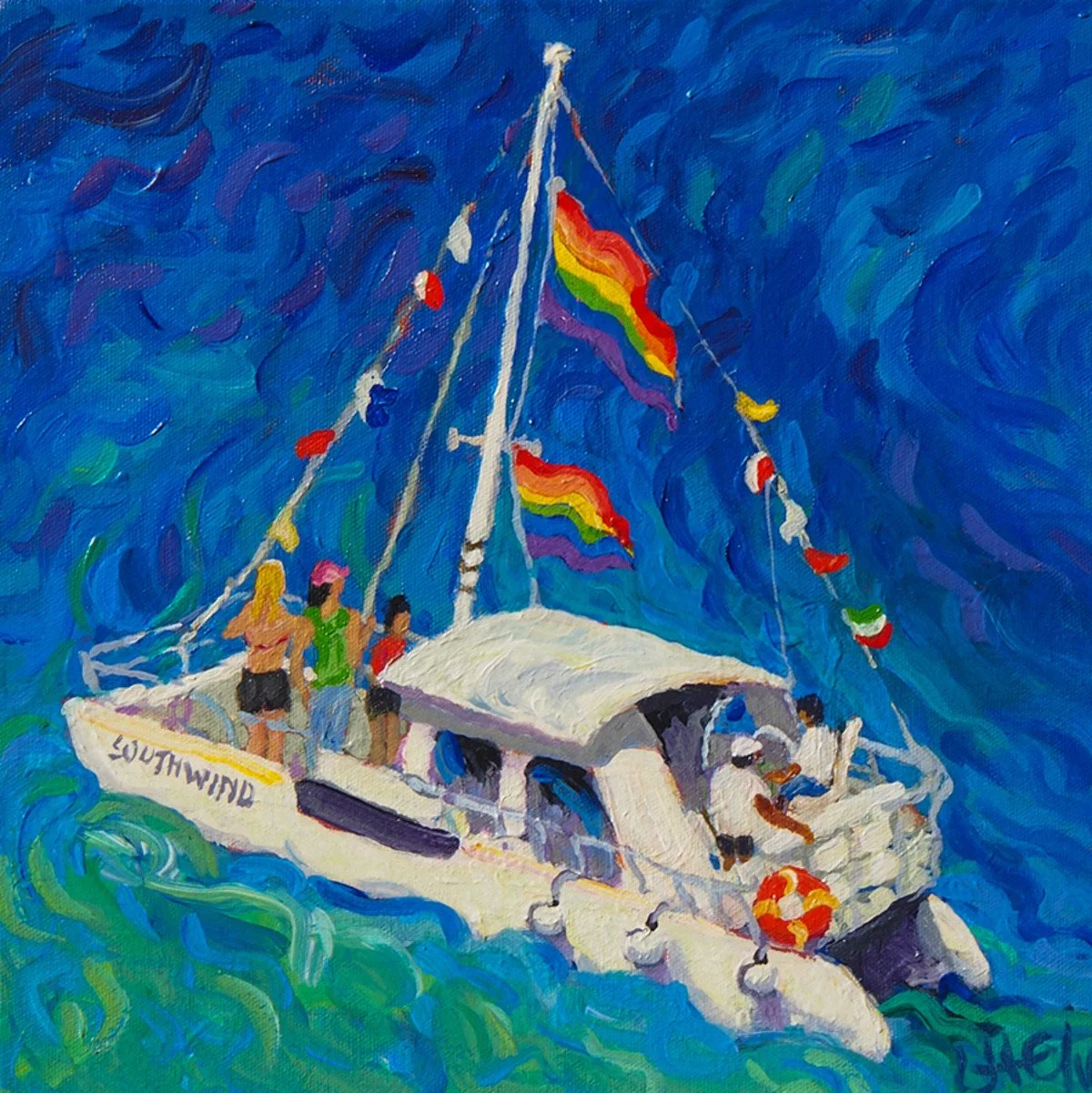 BOATS EN LA BANDERA (pentaptych)_D