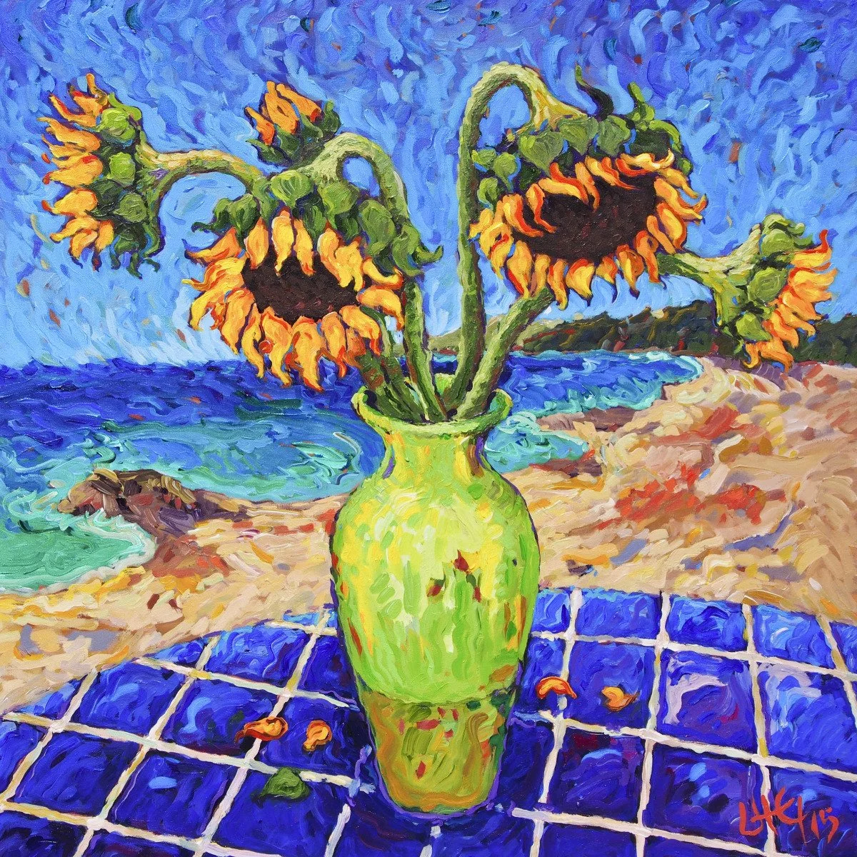 THE GREEN VASE BY THE SEA