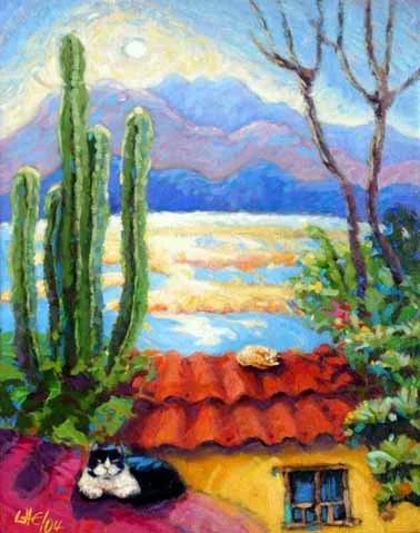 "With two Cats in the Yard"