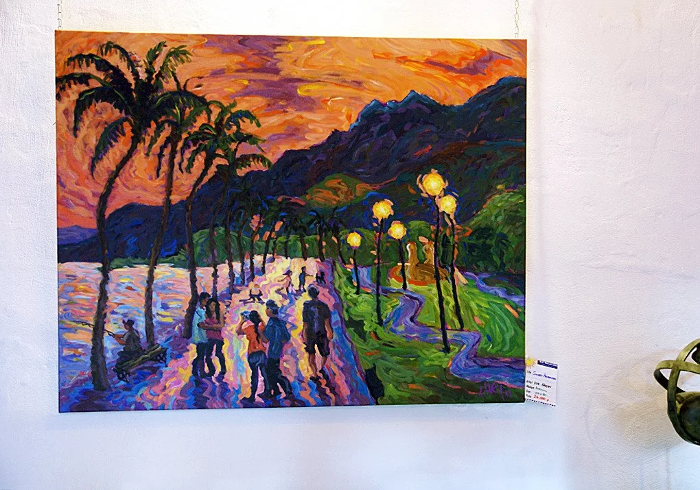   "Sunset Promenade" (Ajijic's Malecon) - featured on the promo-posters and invitations - SOLD!  