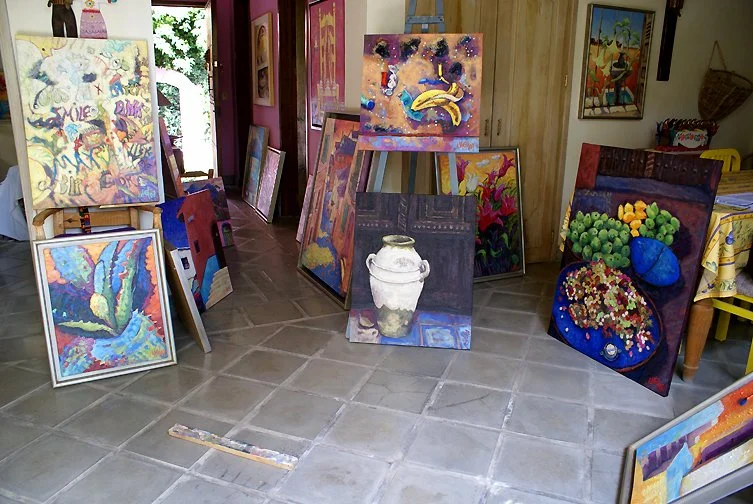 at home - a day before hanging the show
