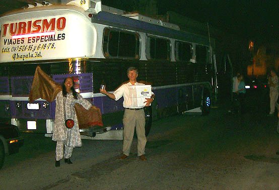 our purple  bus