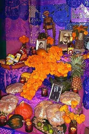 altar at the Nuevo Posada - Day of the Dead