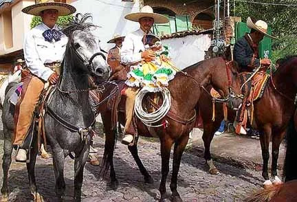   horseman with daughter  