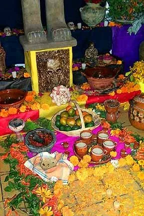 Dionicio's ofrenda on the Day of the Dead