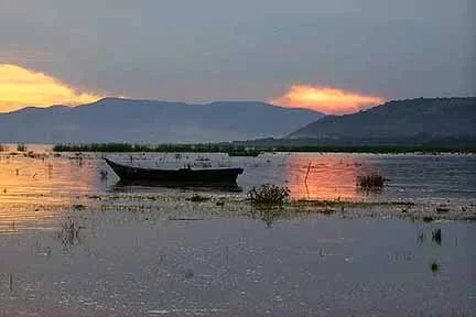 two sunsets - Lago de Chapala