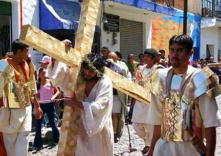 "Via Crucis" - Passion Play proceesion through Ajijic