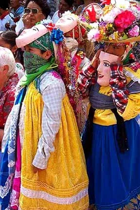 indigenous Purepecha boys performing traditional dances
