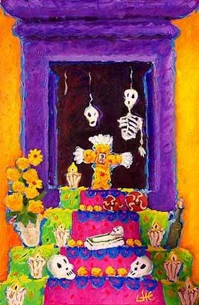 Altar para los muertitos - painting: Ute Hagen