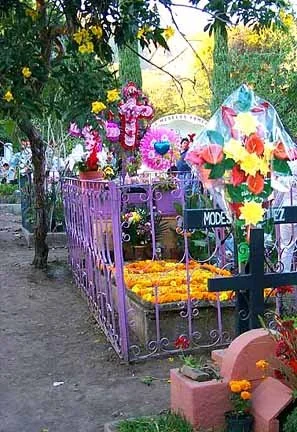 grave at Dia de los Muertos - Day of the Dead