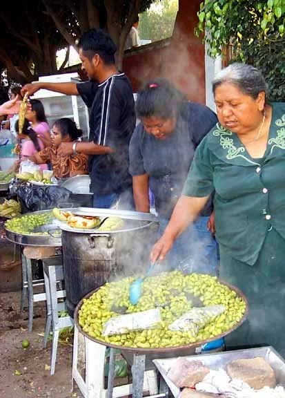 freshly cooked garbanzo beans - Ajijic Pantheon
