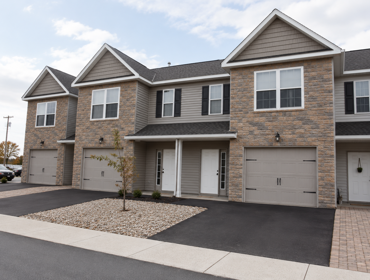 Townhomes representing property turnovers and improvement services.