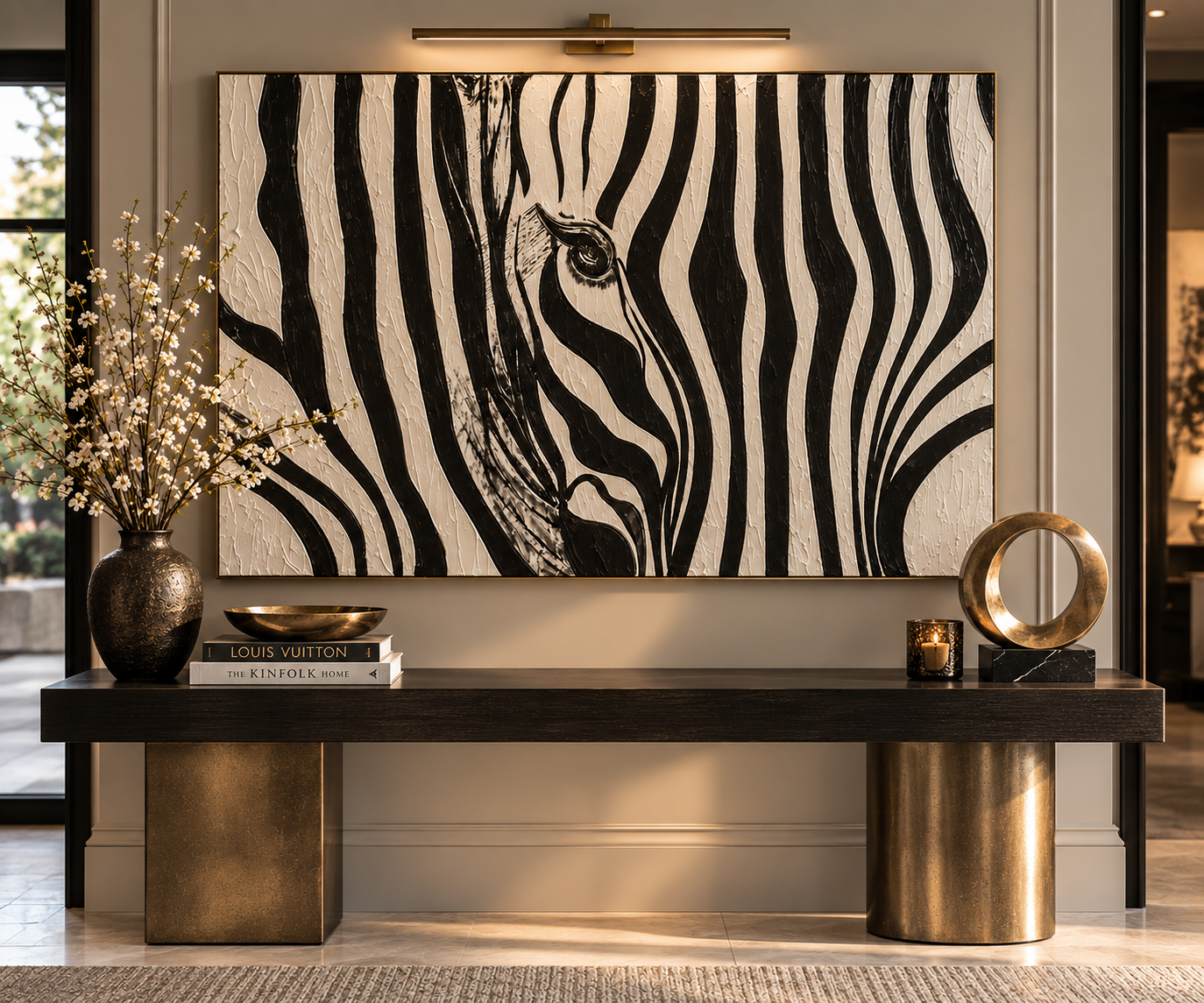 Zebra Stripes Modern Wall Art