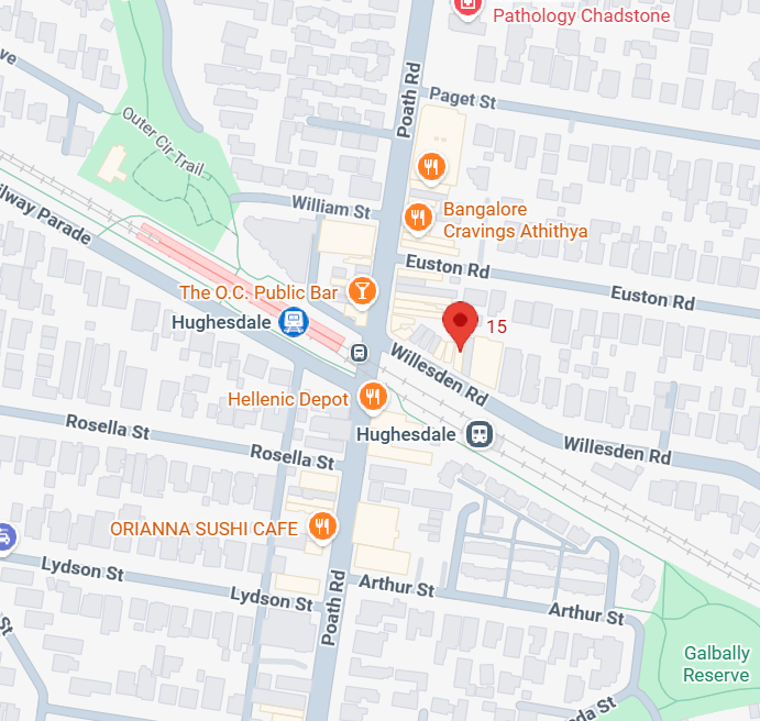 Location map Hughesdale